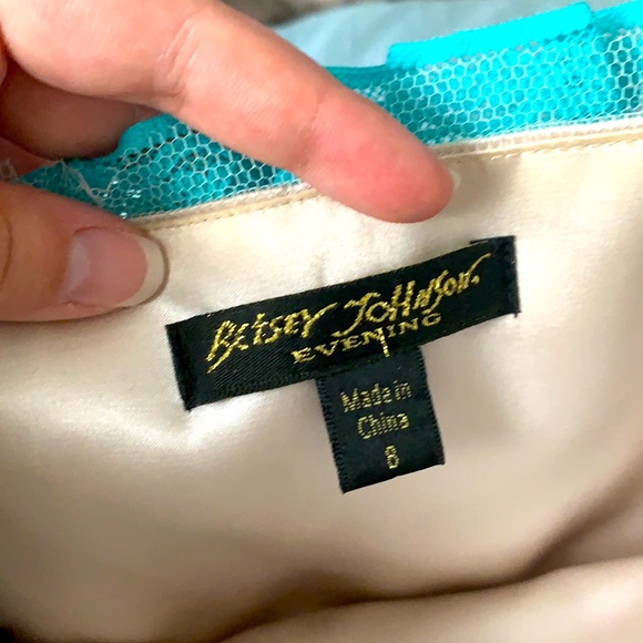 Betsey Johnson Blue and White Ruffle Dress - Picture 5 of 6